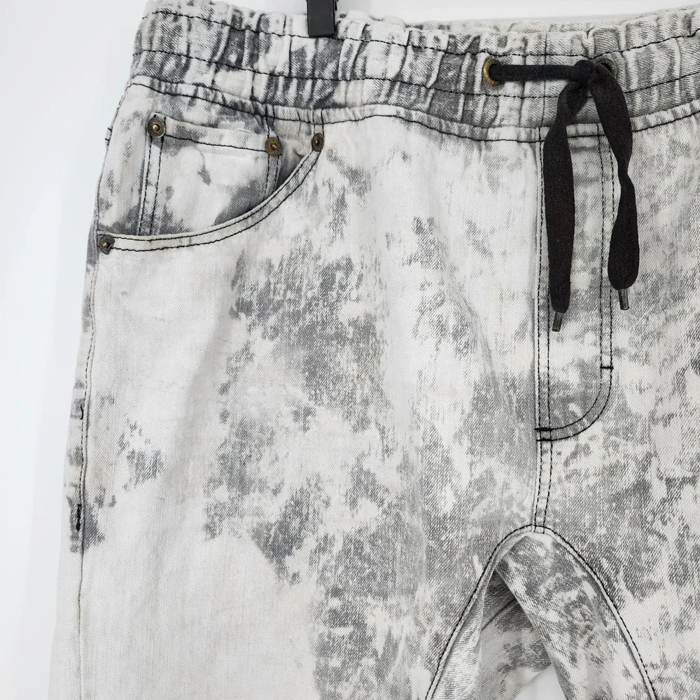 Southpole Gray Acid Wash Denim Shorts Mens 3XL Baggy Skater Grunge Hip Hop Jorts